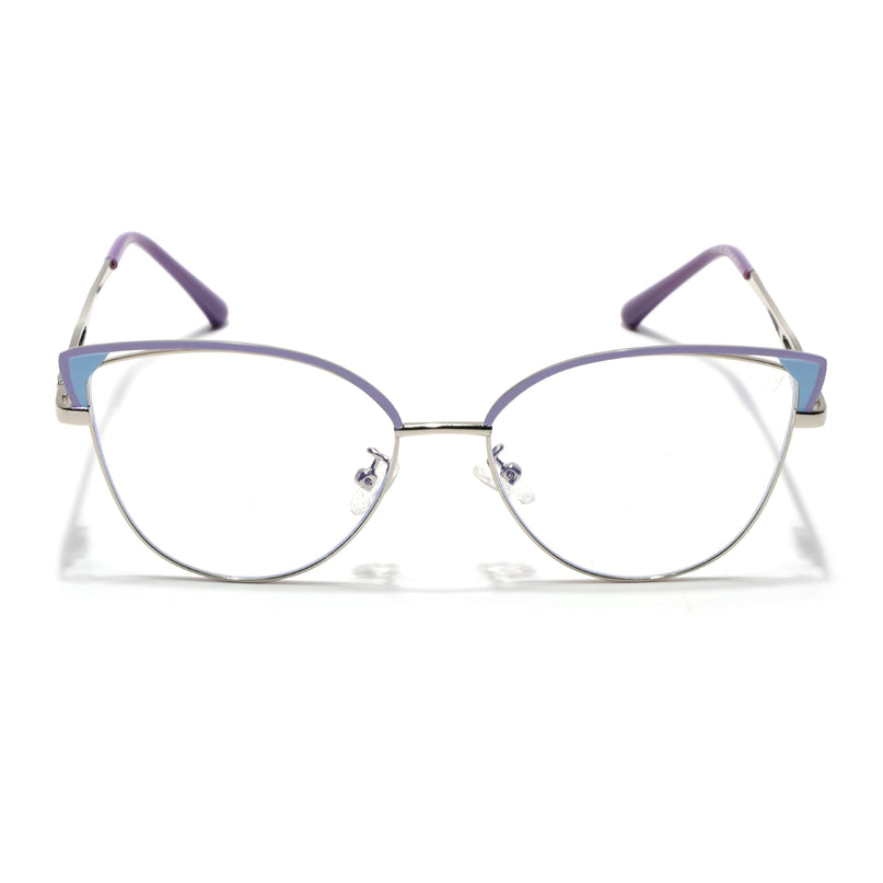 Voyage Glam Purple & Golden Cateye Eyeglasses for Women - MG4422-C4