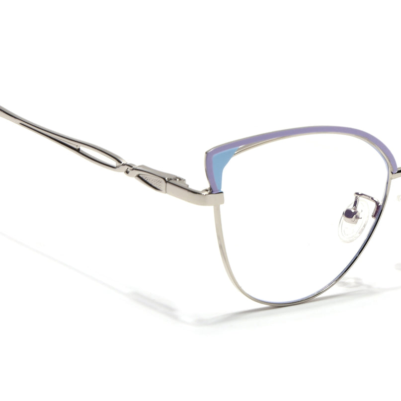 Voyage Glam Purple & Golden Cateye Eyeglasses for Women - MG4422-C4