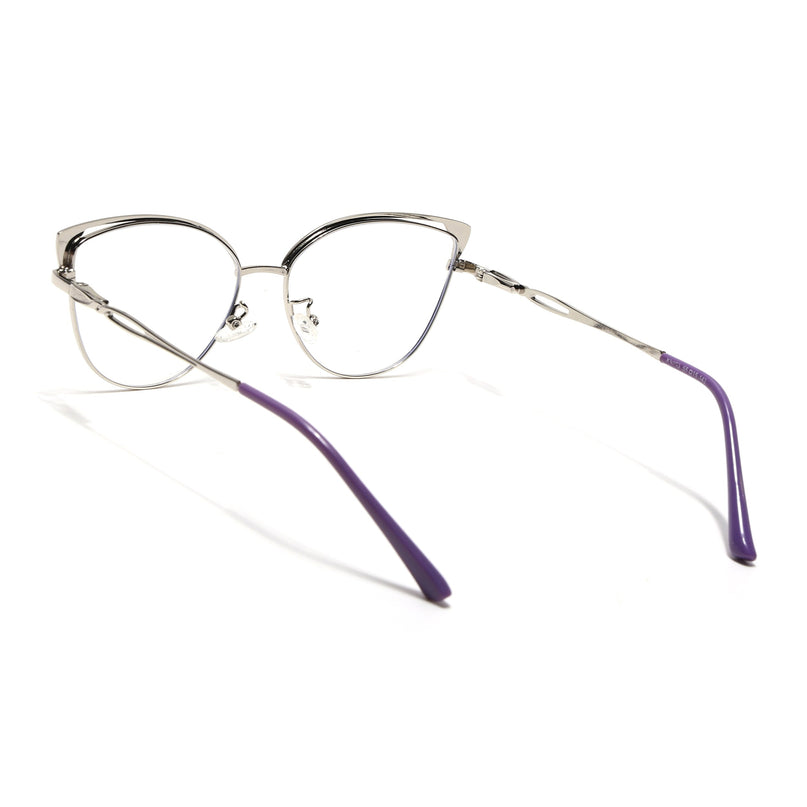 Voyage Glam Purple & Golden Cateye Eyeglasses for Women - MG4422-C4