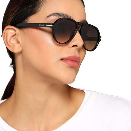 Eyejack Black Aviator Sunglasses for Men & Women (986CL973)