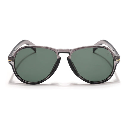 Eyejack Transparent Grey Aviator Sunglasses for Men & Women (986CL974)