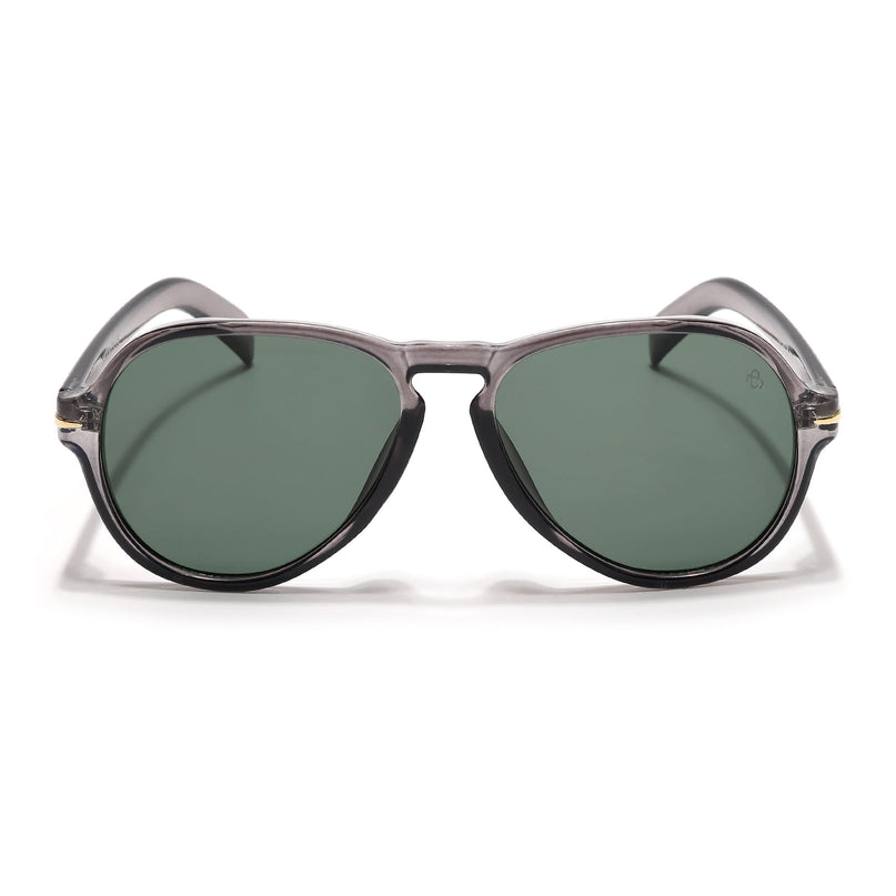 Eyejack Transparent Grey Aviator Sunglasses for Men & Women (986CL974)