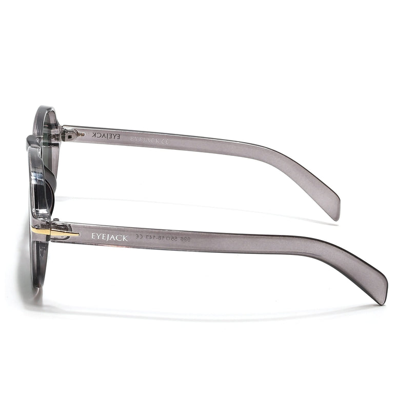 Eyejack Transparent Grey Aviator Sunglasses for Men & Women (986CL974)