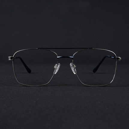 Voyage Silverline Silver & Blue Wayfarer Eyeglasses for Men & Women - MG5447-C1