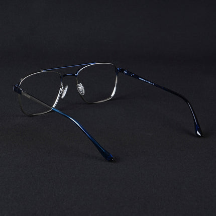 Voyage Silverline Silver & Blue Wayfarer Eyeglasses for Men & Women - MG5447-C1