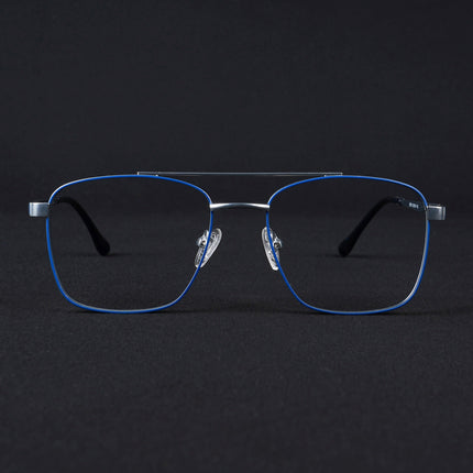 Voyage Silverline Blue & Matt Silver Wayfarer Eyeglasses for Men & Women - MG5448-C2