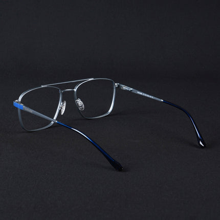 Voyage Silverline Blue & Matt Silver Wayfarer Eyeglasses for Men & Women - MG5448-C2