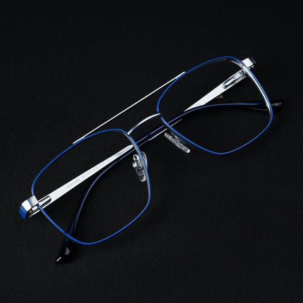 Voyage Silverline Blue & Matt Silver Wayfarer Eyeglasses for Men & Women - MG5448-C2