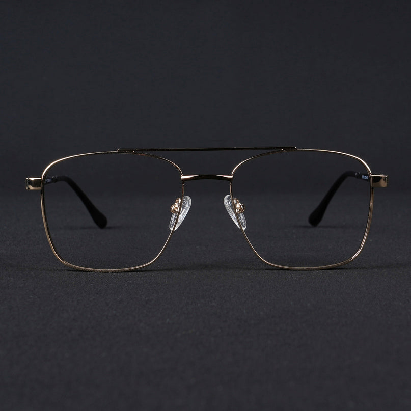 Voyage Silverline Golden Wayfarer Eyeglasses for Men & Women - MG5449-C3