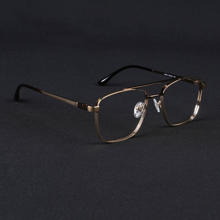 Voyage Silverline Golden Wayfarer Eyeglasses for Men & Women - MG5449-C3