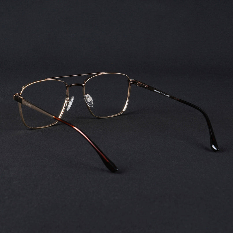 Voyage Silverline Golden Wayfarer Eyeglasses for Men & Women - MG5449-C3