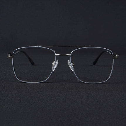Voyage Silverline Silver & Grey Wayfarer Eyeglasses for Men & Women - MG5450-C4