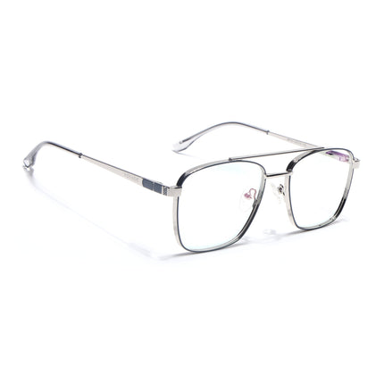 Voyage Silverline Silver & Grey Wayfarer Eyeglasses for Men & Women - MG5450-C4