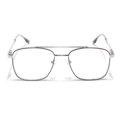 Voyage Silverline Silver & Grey Wayfarer Eyeglasses for Men & Women - MG5450-C4