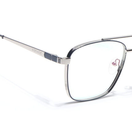 Voyage Silverline Silver & Grey Wayfarer Eyeglasses for Men & Women - MG5450-C4