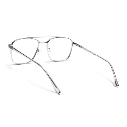Voyage Silverline Silver & Grey Wayfarer Eyeglasses for Men & Women - MG5450-C4