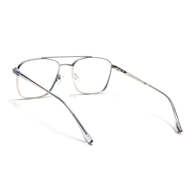 Voyage Silverline Silver & Grey Wayfarer Eyeglasses for Men & Women - MG5450-C4