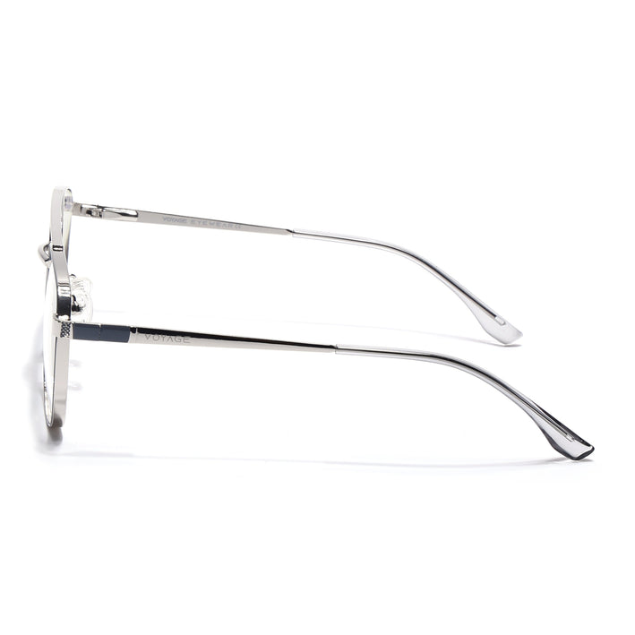 Voyage Silverline Silver & Grey Wayfarer Eyeglasses for Men & Women - MG5450-C4