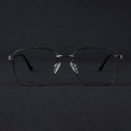 Voyage Silverline Silver & Black Wayfarer Eyeglasses for Men & Women - MG5452-C6