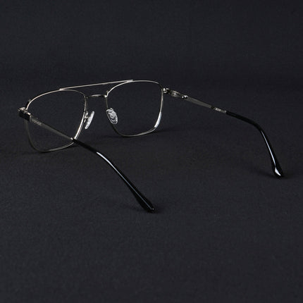Voyage Silverline Silver & Black Wayfarer Eyeglasses for Men & Women - MG5452-C6