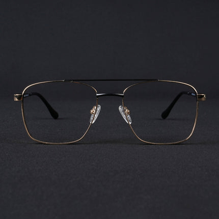 Voyage Silverline Golden & Black Wayfarer Eyeglasses for Men & Women - MG5453-C7
