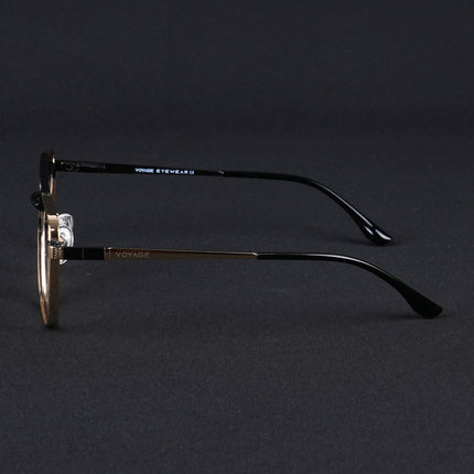 Voyage Silverline Golden & Black Wayfarer Eyeglasses for Men & Women - MG5453-C7