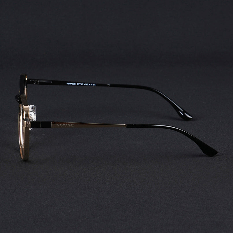 Voyage Silverline Golden & Black Wayfarer Eyeglasses for Men & Women - MG5453-C7