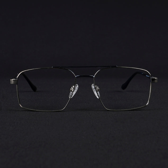 Voyage Silverline Silver & Blue Wayfarer Eyeglasses for Men & Women - MG5454-C1