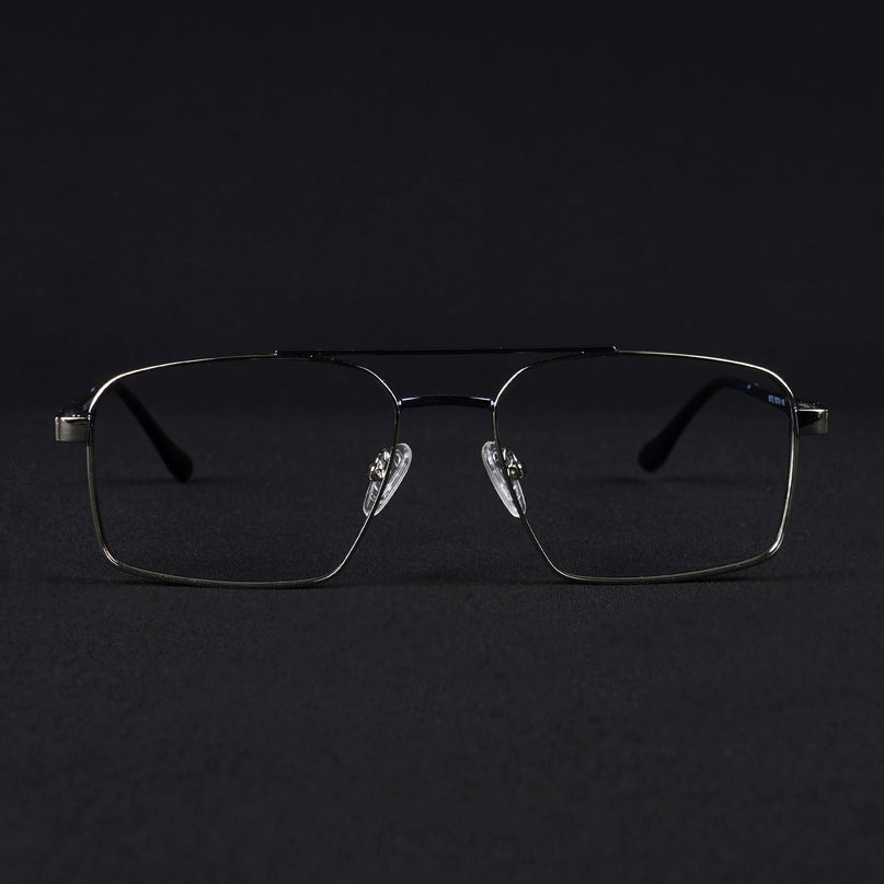 Voyage Silverline Silver & Blue Wayfarer Eyeglasses for Men & Women - MG5454-C1
