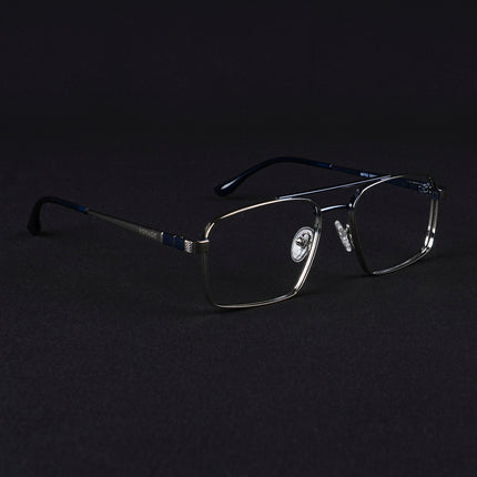 Voyage Silverline Silver & Blue Wayfarer Eyeglasses for Men & Women - MG5454-C1