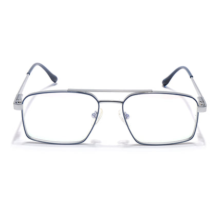 Voyage Silverline Blue & Matt Silver Wayfarer Eyeglasses for Men & Women - MG5455-C2