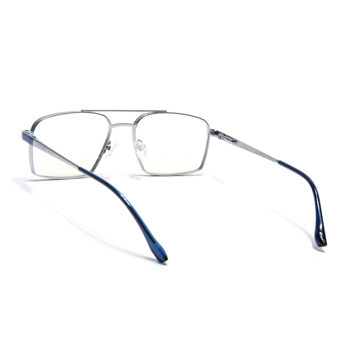 Voyage Silverline Blue & Matt Silver Wayfarer Eyeglasses for Men & Women - MG5455-C2