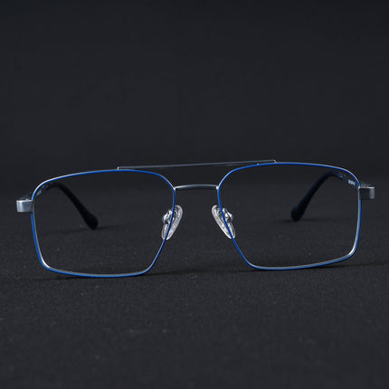 Voyage Silverline Blue & Matt Silver Wayfarer Eyeglasses for Men & Women - MG5455-C2