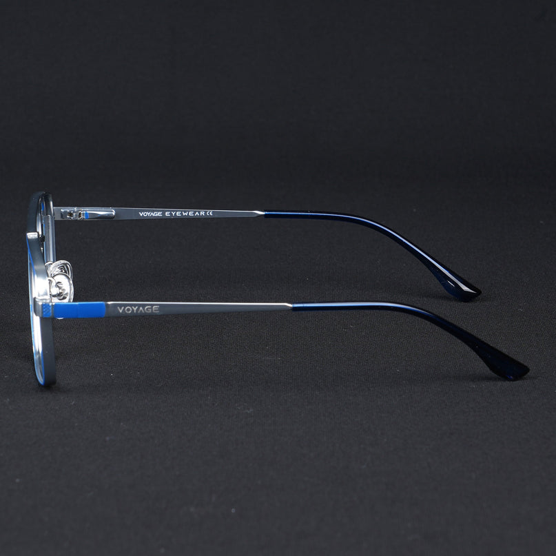 Voyage Silverline Blue & Matt Silver Wayfarer Eyeglasses for Men & Women - MG5455-C2