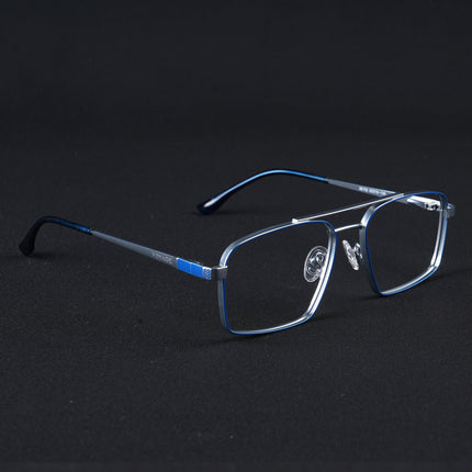 Voyage Silverline Blue & Matt Silver Wayfarer Eyeglasses for Men & Women - MG5455-C2