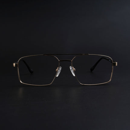 Voyage Silverline Golden Wayfarer Eyeglasses for Men & Women - MG5456-C3