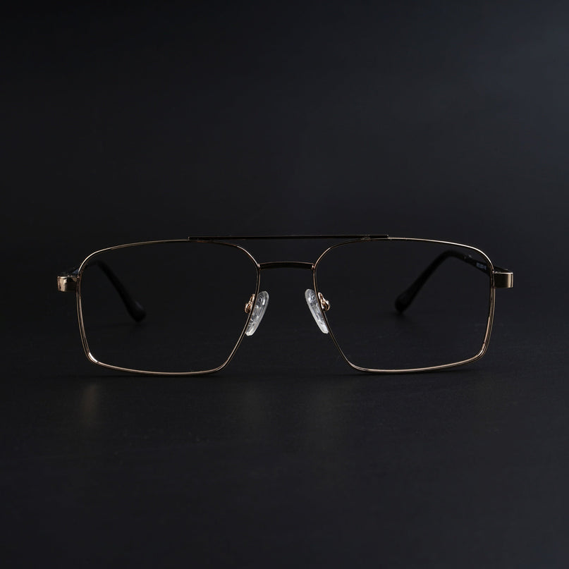 Voyage Silverline Golden Wayfarer Eyeglasses for Men & Women - MG5456-C3