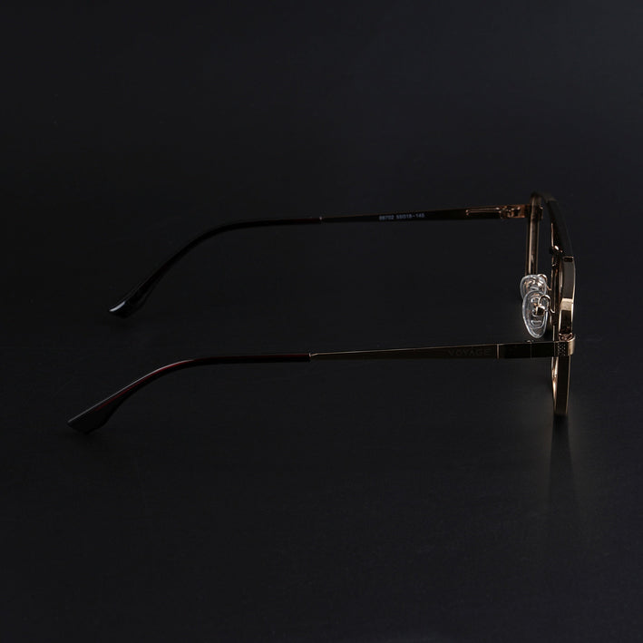 Voyage Silverline Golden Wayfarer Eyeglasses for Men & Women - MG5456-C3