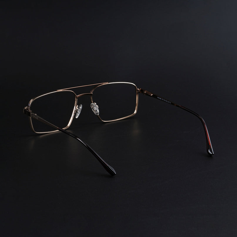 Voyage Silverline Golden Wayfarer Eyeglasses for Men & Women - MG5456-C3