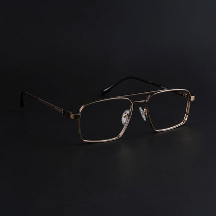 Voyage Silverline Golden Wayfarer Eyeglasses for Men & Women - MG5456-C3