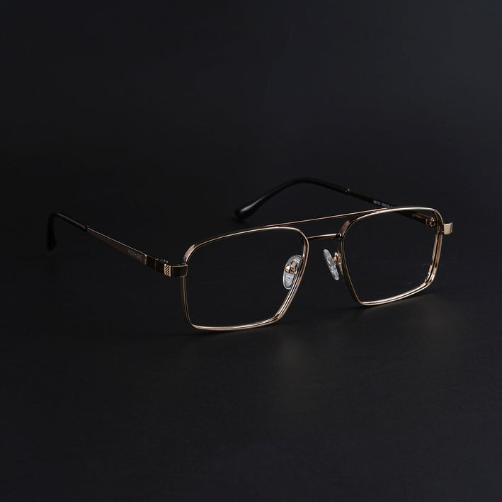 Voyage Silverline Golden Wayfarer Eyeglasses for Men & Women - MG5456-C3