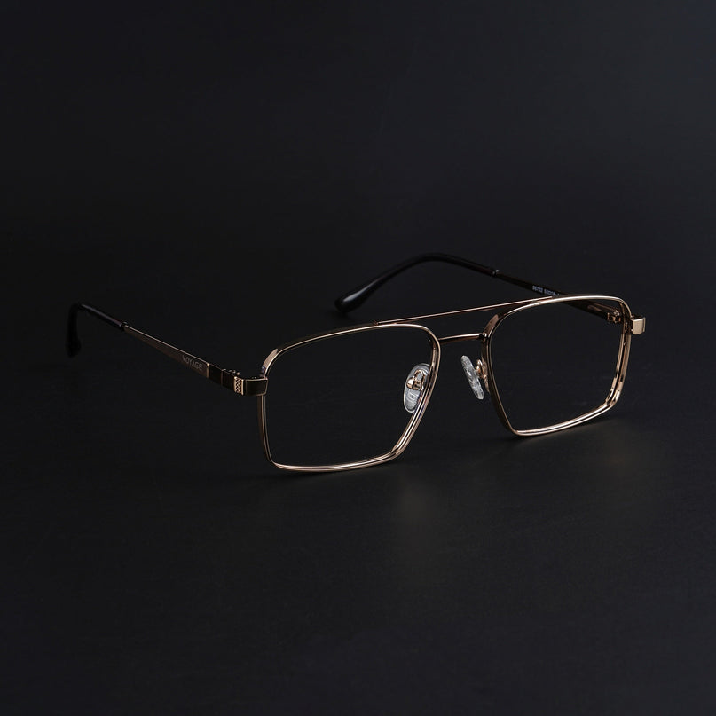 Voyage Silverline Golden Wayfarer Eyeglasses for Men & Women - MG5456-C3