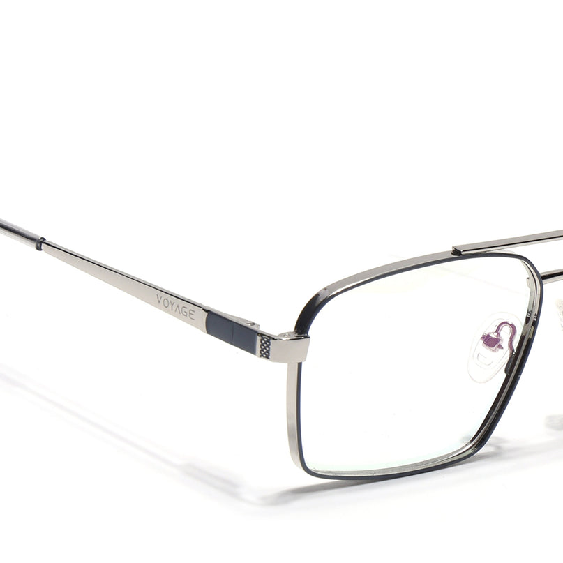Voyage Silverline Silver & Grey Wayfarer Eyeglasses for Men & Women - MG5458-C5