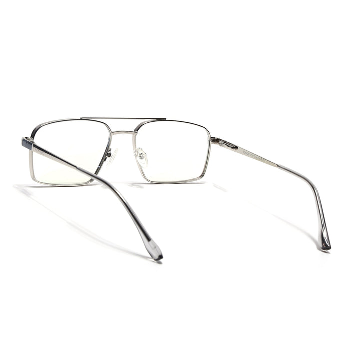 Voyage Silverline Silver & Grey Wayfarer Eyeglasses for Men & Women - MG5458-C5