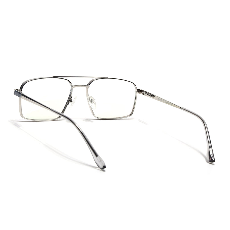 Voyage Silverline Silver & Grey Wayfarer Eyeglasses for Men & Women - MG5458-C5