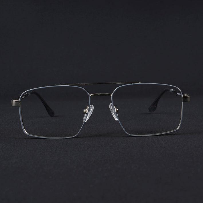 Voyage Silverline Silver & Grey Wayfarer Eyeglasses for Men & Women - MG5458-C5
