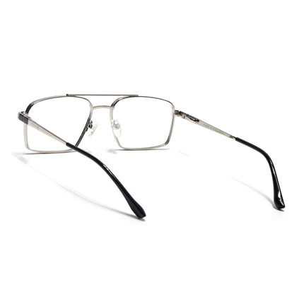 Voyage Silverline Silver & Black Wayfarer Eyeglasses for Men & Women - MG5459-C6