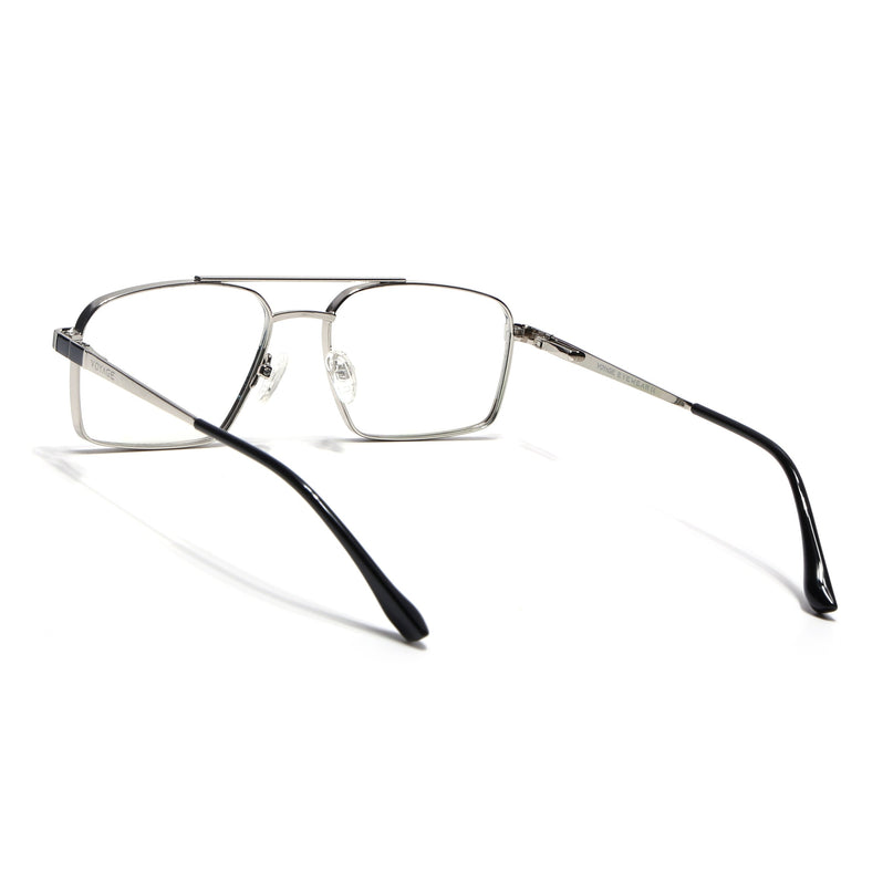 Voyage Silverline Silver & Black Wayfarer Eyeglasses for Men & Women - MG5459-C6