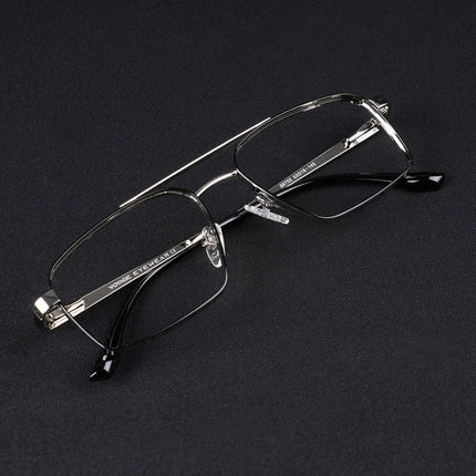 Voyage Silverline Silver & Black Wayfarer Eyeglasses for Men & Women - MG5459-C6