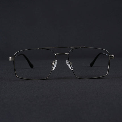 Voyage Silverline Silver & Black Wayfarer Eyeglasses for Men & Women - MG5459-C6